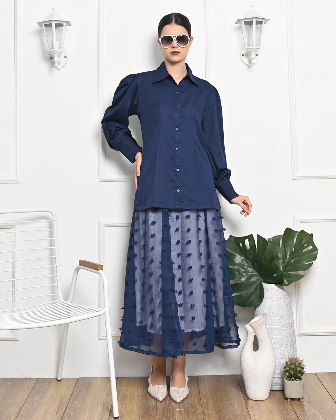 KAENINA FUCHSIA TOP BIRU DONGKER COTTON ALLSIZE FIT TO XL - Image 2