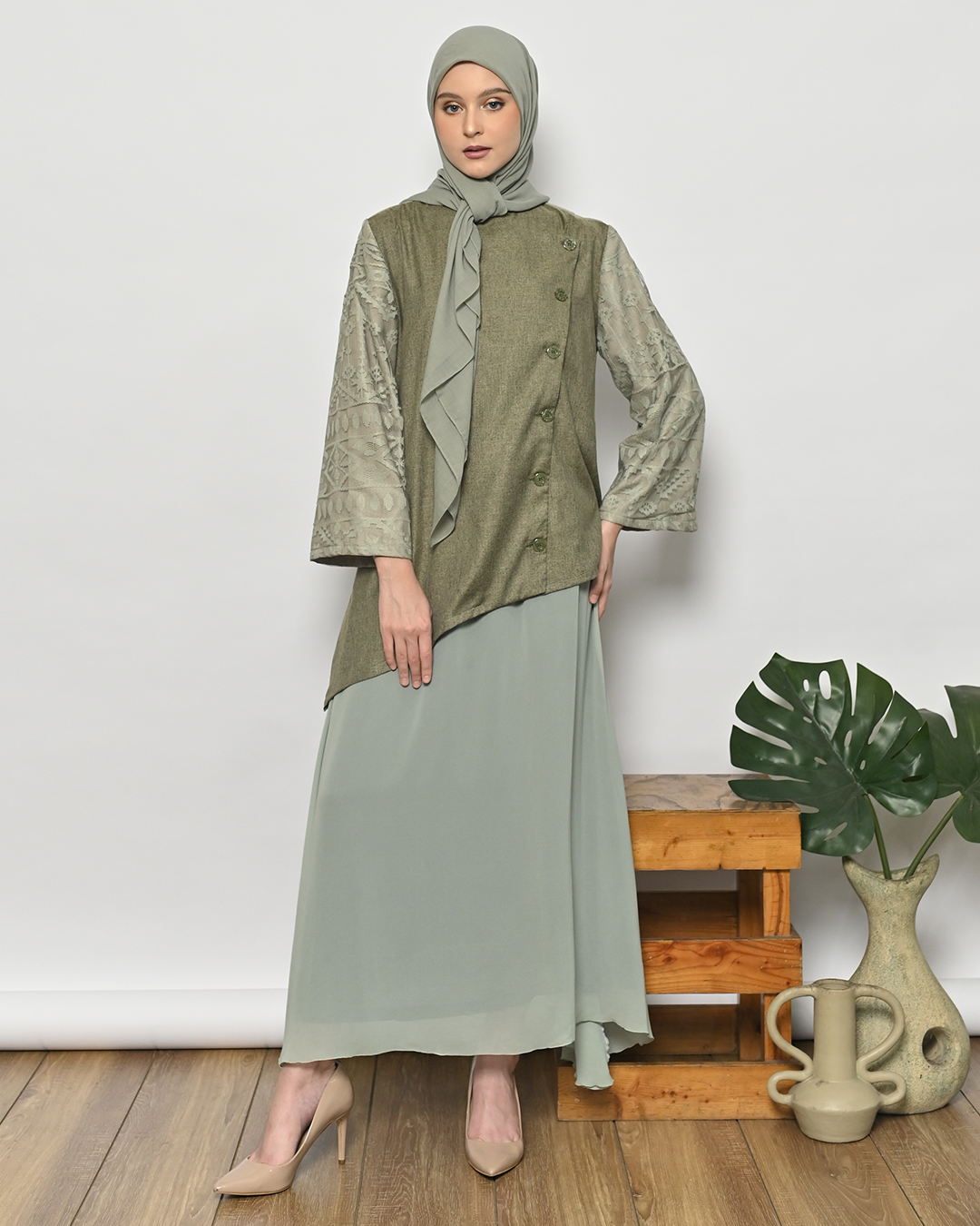 Zaira Top Hijau Sage